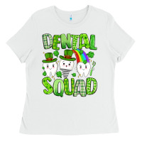 White st. patricks day dental squad Ladies Tee - Artiststas