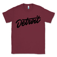 Burgundy DETROIT Classic Tee - linhVisuals