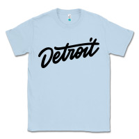 Dusty Blue DETROIT Classic Tee - linhVisuals