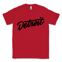 Red DETROIT Classic Tee - linhVisuals