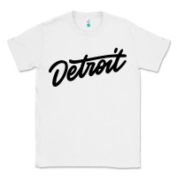 White DETROIT Classic Tee - linhVisuals
