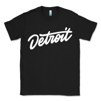 Black DETROIT Classic Tee - linhVisuals