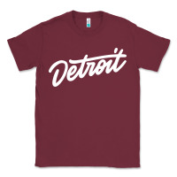 Burgundy DETROIT Classic Tee - linhVisuals