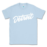 Dusty Blue DETROIT Classic Tee - linhVisuals