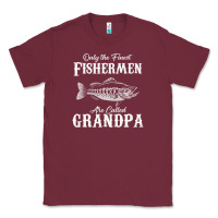 Burgundy mens only the finest fishermen grandad premium Classic Tee - linhVisuals