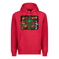 Cardinal cross leopard cowhide glitter serape Premium Hoodie - RanaPortraitStore