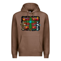 Chestnut cross leopard cowhide glitter serape Premium Hoodie - RanaPortraitStore