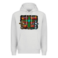 Dove Grey cross leopard cowhide glitter serape Premium Hoodie - RanaPortraitStore