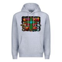 Heather Grey cross leopard cowhide glitter serape Premium Hoodie - RanaPortraitStore