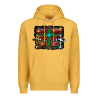 Mustard cross leopard cowhide glitter serape Premium Hoodie - RanaPortraitStore