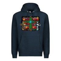 Navy cross leopard cowhide glitter serape Premium Hoodie - RanaPortraitStore