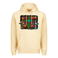 Pina Colada cross leopard cowhide glitter serape Premium Hoodie - RanaPortraitStore