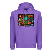 Purple cross leopard cowhide glitter serape Premium Hoodie - RanaPortraitStore