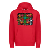 Red cross leopard cowhide glitter serape Premium Hoodie - RanaPortraitStore