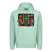 Seafoam cross leopard cowhide glitter serape Premium Hoodie - RanaPortraitStore