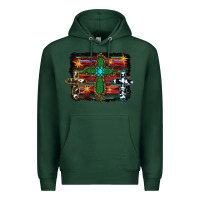 Sports Green cross leopard cowhide glitter serape Premium Hoodie - RanaPortraitStore