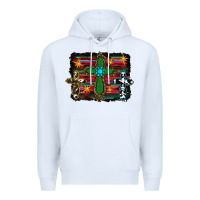 White cross leopard cowhide glitter serape Premium Hoodie - RanaPortraitStore