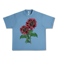 Pebble Blue 2 Chocolate sunflower Urban Heavy Tee - LillyAllenDesigns