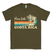 Army Green costa rica retro beach vacation costa rica souvenir beach t shirt Classic Tee - linhVisuals