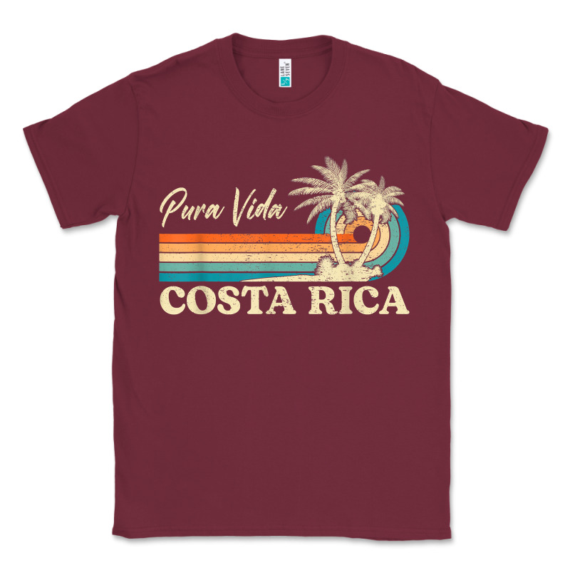 Costa Rica Retro Beach Vacation Costa Rica Souvenir Beach T Shirt Classic Tee by linhVisuals | Teevron