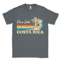 Charcoal Heather costa rica retro beach vacation costa rica souvenir beach t shirt Classic Tee - linhVisuals