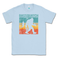 Dusty Blue bassquatch! funny bigfoot fishing outdoor retro Classic Tee - linhVisuals
