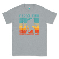Heather Grey bassquatch! funny bigfoot fishing outdoor retro Classic Tee - linhVisuals