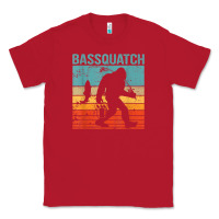 Red bassquatch! funny bigfoot fishing outdoor retro Classic Tee - linhVisuals