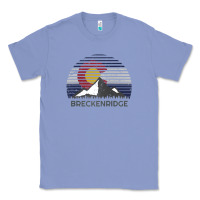 Colony Blue breckenridge colorado x co flag mountain peak raglan baseball tee Classic Tee - linhVisuals