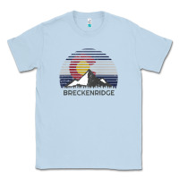 Dusty Blue breckenridge colorado x co flag mountain peak raglan baseball tee Classic Tee - linhVisuals