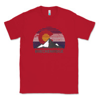 Red breckenridge colorado x co flag mountain peak raglan baseball tee Classic Tee - linhVisuals