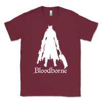Burgundy bloodborne zipped Classic Tee - linhVisuals