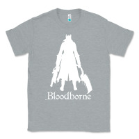 Heather Grey bloodborne zipped Classic Tee - linhVisuals