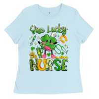 Baby Blue one lucky nurse Ladies Tee - Artiststas