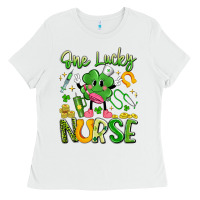 White one lucky nurse Ladies Tee - Artiststas