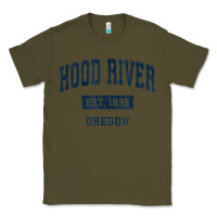 Army Green hood river oregon or vintage sports established navy design t shirt Classic Tee - linhVisuals