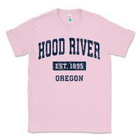 Bubblegum Pink hood river oregon or vintage sports established navy design t shirt Classic Tee - linhVisuals