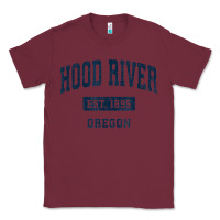 Burgundy hood river oregon or vintage sports established navy design t shirt Classic Tee - linhVisuals