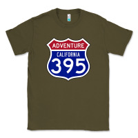Army Green california usa highway 395 hiking fishing climbing adventure premium Classic Tee - linhVisuals