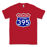 Red california usa highway 395 hiking fishing climbing adventure premium Classic Tee - linhVisuals