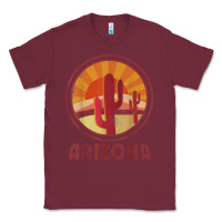 Burgundy arizona cactus sunset scene graphic t shirt Classic Tee - linhVisuals
