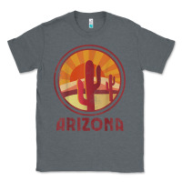 Charcoal Heather arizona cactus sunset scene graphic t shirt Classic Tee - linhVisuals