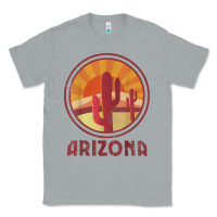 Heather Grey arizona cactus sunset scene graphic t shirt Classic Tee - linhVisuals