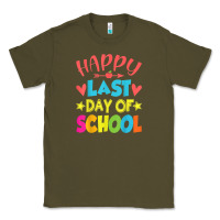 Army Green happy last day of school teacher boys girls school last day Classic Tee - linhVisuals