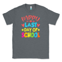Charcoal Heather happy last day of school teacher boys girls school last day Classic Tee - linhVisuals