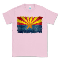 Bubblegum Pink arizona flag in grungy style raglan baseball tee Classic Tee - linhVisuals