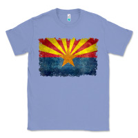 Colony Blue arizona flag in grungy style raglan baseball tee Classic Tee - linhVisuals