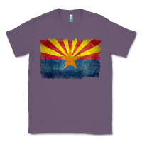 Lavender arizona flag in grungy style raglan baseball tee Classic Tee - linhVisuals