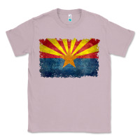 Lilac arizona flag in grungy style raglan baseball tee Classic Tee - linhVisuals