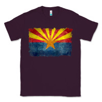 Plum arizona flag in grungy style raglan baseball tee Classic Tee - linhVisuals